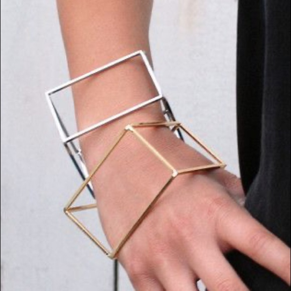Silver prism bracelet